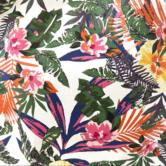 Liz Claiborne White Floral Tropical Print B#30 - Picture 5 of 12